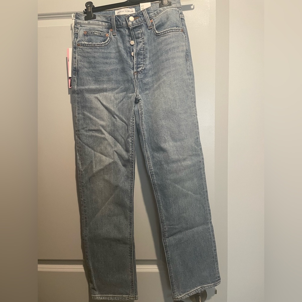 Denim Forum Arlo High Rise Straight Jeans